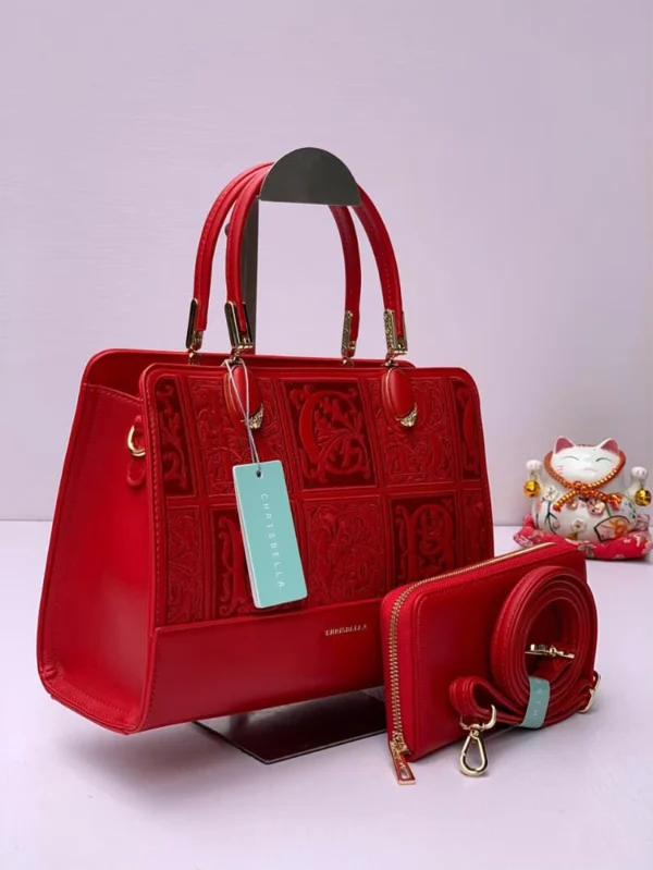 Chrisbella Embossed Luxury Handbag