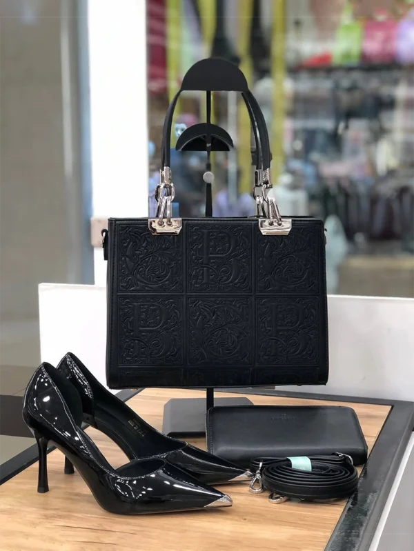 Chrisbella Signature Embossed Handbag